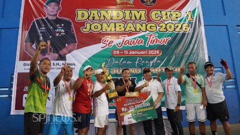 Turnamen Tenis Piala Dandim Cup I 2026 se-Jatim Resmi Ditutup Kodim 0814/Jombang