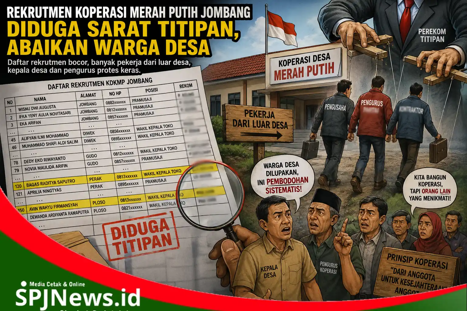 Daftar Rekrutmen Koperasi Merah Putih Jombang Bocor, Diduga Sarat Titipan